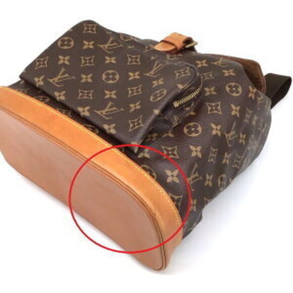 Louis Vuitton Montsouris Backpack Monogram Canvas Brown Beige - Picture 6 of 8